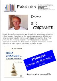 Dédicace Docteur Eric CRISTANTE. Le samedi 16 décembre 2017 à Soissons. Aisne.  14H00
